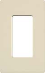 Lutron CW-1-LA Claro Screwless Wallplate 1 Gang in Light Almond