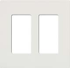 Lutron CW-2-WH Claro Screwless Wallplate 2 Gang in White