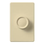 Lutron D-603PGH-IV Rotary 600W Incandescent / Halogen Single Pole / 3-Way Eco-Dimmer in Ivory