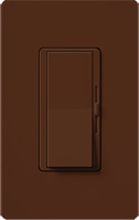 Lutron DVSC-10P-SI Diva Satin 1000W Incandescent / Halogen Single Pole Dimmer in Sienna