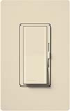 Lutron DVSC-600P-ES Diva Satin 600W Incandescent / Halogen Single Pole Dimmer in Eggshell