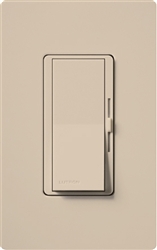 Lutron DVSCCL-253P-TP Diva Satin 600W Incandescent, 250W CFL or LED Single Pole / 3-Way Dimmer in Taupe