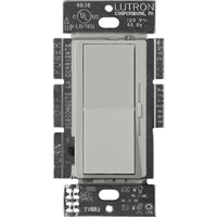 Lutron DVSCELV-300P-PB Diva Satin 300W Electronic Low Voltage Single Pole Dimmer in Pebble