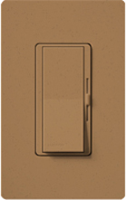 Lutron DVSCELV-300P-TC Diva Satin 300W Electronic Low Voltage Single Pole Dimmer in Terracotta