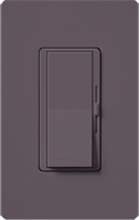 Lutron DVSCFTU-5A3P-PL Diva Satin 120V / 5A Fluorescent Tu-Wire Single Pole / 3-Way Dimmer in Plum