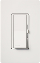 Lutron DVSCLV-10P-SW Diva Satin 1000VA, 800W Magnetic Low Voltage Single Pole Dimmer in Snow