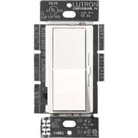 Lutron DVSCLV-600P-BW Diva Satin 600VA, 500W Magnetic Low Voltage Single Pole Dimmer in Brilliant White