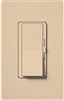 Lutron DVSCSTV-DS Diva Satin 0-10 V Control Single pole/3-way Preset Dimmer, 50 mA sink, 8 A load in Desert Stone