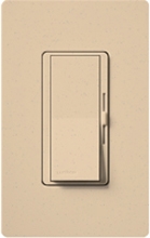 Lutron DVSCSTV-DS Diva Satin 0-10 V Control Single pole/3-way Preset Dimmer, 50 mA sink, 8 A load in Desert Stone