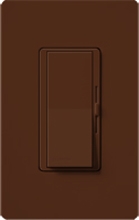 Lutron DVSCSTV-SI Diva Satin 0-10 V Control Single pole/3-way Preset Dimmer, 50 mA sink, 8 A load in sienna