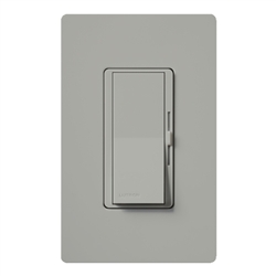 Lutron DVW-600PH-GR Diva 600W Incandescent / Halogen Single Pole Dimmer with Wallplate in Gray