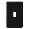 Lutron FG-1-BL Fassada 1-Gang Wallplate, Traditional Opening, Gloss Finish in Black