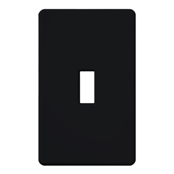 Lutron FG-1-BL Fassada 1-Gang Wallplate, Traditional Opening, Gloss Finish in Black