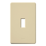 Lutron FG-1-IV Fassada 1-Gang Wallplate, Traditional Opening, Gloss Finish in Ivory