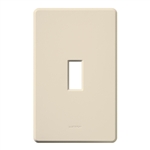 Lutron FG-1-LA Fassada 1-Gang Wallplate, Traditional Opening, Gloss Finish in Light Almond