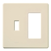 Lutron FG-2-TD-LA Fassada, 2-Gang Wallplate, Combination Opening, Gloss Finish in Light Almond