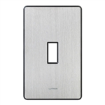 Lutron FW-1-SS Fassada 1-Gang Wallplate, Traditional Opening, in Stainless Steel