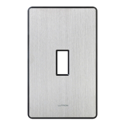 Lutron FW-1-SS Fassada 1-Gang Wallplate, Traditional Opening, in Stainless Steel