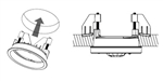 Lutron L-CRMK-WH Recess Mount for Wireless Ceiling Mount Sensor