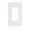 Lutron LFGR-1-CWH Designer Glass Wallplate 1 Gang in Clear Glass with White Paint