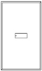 Lutron LFGR-W1BN-GWH Architectural Non-Insert Style seeTouch Glass 1 Button Wallplate in Green Glass with White Paint