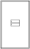 Lutron LFGR-W2BN-GWH Architectural Non-Insert Style seeTouch Glass 2 Button Wallplate in Green Glass with White Paint