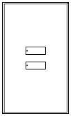 Lutron LFGR-W2BSN-CWH Architectural Non-Insert Style seeTouch Glass 2 Button Wallplate in Clear Glass with White Paint