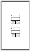 Lutron LFGR-W2RLDN-CWH Architectural Non-Insert Style seeTouch Glass Dual Group with Dual Raise/Lower Wallplate in Clear Glass with White Paint