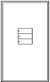 Lutron LFGR-W3BN-CWH Architectural Non-Insert Style seeTouch Glass 3 Button Wallplate in Clear Glass with White Paint