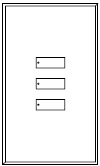 Lutron LFGR-W3BSN-CWH Architectural Non-Insert Style seeTouch Glass 3 Button Wallplate in Clear Glass with White Paint