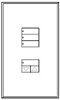 Lutron LFGR-W3SN-CWH Architectural Non-Insert Style seeTouch Glass 3 Scene with Raise/Lower Wallplate in Clear Glass with White Paint
