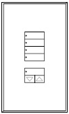 Lutron LFGR-W4SN-CWH Architectural Non-Insert Style seeTouch Glass 4 Scene with Raise/Lower Wallplate in Clear Glass with White Paint