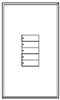 Lutron LFGR-W5BN-CWH Architectural Non-Insert Style seeTouch Glass 5 Button Wallplate in Clear Glass with White Paint