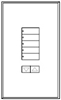Lutron LFGR-W5BRLN-CWH Architectural Non-Insert Style seeTouch Glass 5 Button with Raise/Lower Wallplate in Clear Glass with White Paint