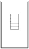 Lutron LFGR-W5BTN-CWH Architectural Non-Insert Style seeTouch Glass 5 Button Wallplate in Clear Glass with White Paint