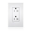 Lutron LTR-20-TR-GR New Architectural 20A Tamper Resistant Duplex Receptacle, Wallplate Not Included, in Gray