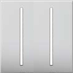 Lutron LWT-GG-BC Grafik T Architectural Wallplate 2 Gang in Bright Chrome