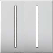 Lutron LWT-GG-BC Grafik T Architectural Wallplate 2 Gang in Bright Chrome