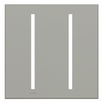 Lutron LWT-GG-GR Grafik T Architectural Wallplate 2 Gang in Gray