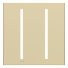 Lutron LWT-GG-IV Grafik T Architectural Wallplate 2 Gang in Ivory