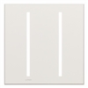 Lutron LWT-GG-WH Grafik T Architectural Wallplate 2 Gang in White