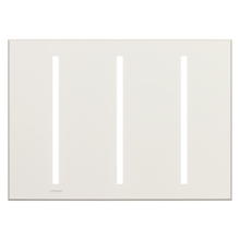 Lutron LWT-GGG-BB Grafik T Architectural Wallplate 3 Gang in Bright Brass