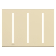 Lutron LWT-GGG-BE Grafik T Architectural Wallplate 3 Gang in Beige