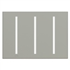 Lutron LWT-GGG-GR Grafik T Architectural Wallplate 3 Gang in Gray