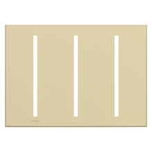 Lutron LWT-GGG-IV Grafik T Architectural Wallplate 3 Gang in Ivory