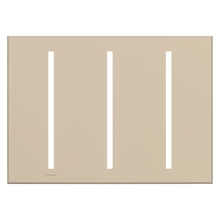 Lutron LWT-GGG-TP Grafik T Architectural Wallplate 3 Gang in Taupe