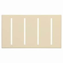 Lutron LWT-GGGG-BE Grafik T Architectural Wallplate 4 Gang in Beige