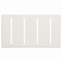 Lutron LWT-GGGG-CWH Grafik T Architectural Wallplate 4 Gang in Clear Glass