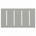 Lutron LWT-GGGG-GR Grafik T Architectural Wallplate 4 Gang in Gray