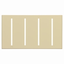 Lutron LWT-GGGG-IV Grafik T Architectural Wallplate 4 Gang in Ivory